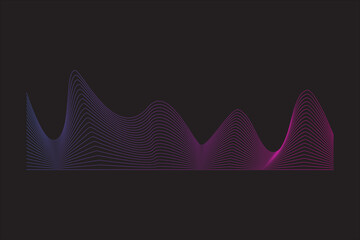 Abstract wave line vector element