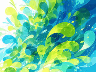 Blue green abstract artwork background