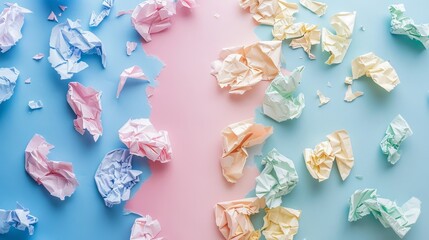 A colorful and vibrant background made up of crumpled paper