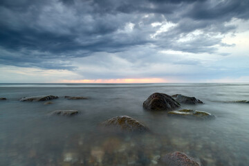 Landscape of the Baltic sea and beach.	