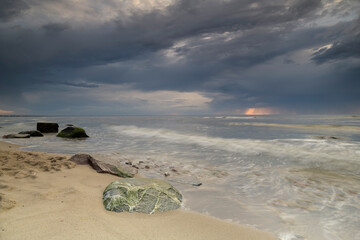 Landscape of the Baltic sea and beach.	