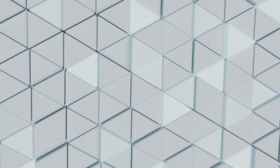 building facade. 3D background wirh triangle