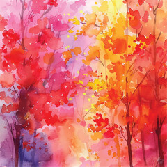 abstract autumn watercolour vector illustration for background.eps