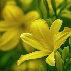 Obraz premium beautiful yellow flowers in the garden