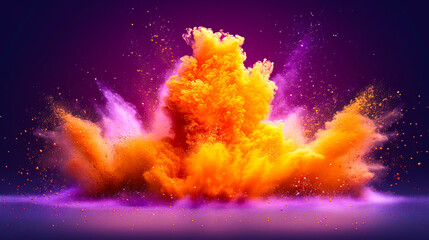 Vibrant colorful explosion on dark background