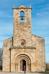 Romanesque church of St. Maria de Porqueres. Banyoles, Girona, Spain