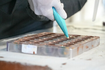 chocolate production process and various chocolates made