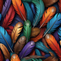 colorful feathers pattern backgrounds