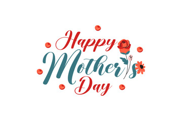 Happy Mother Days Text Typography background abstract logo design icon element vector	