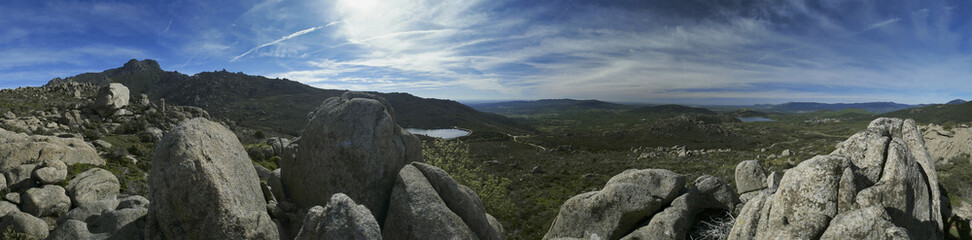 landscape, view, mountains, spring, nature, plants, spain, green