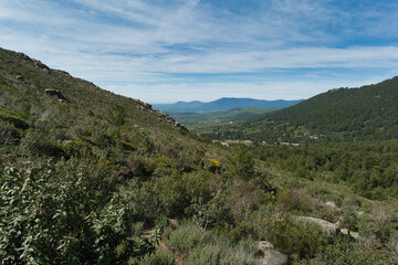 landscape, view, mountains, spring, nature, plants, spain, green