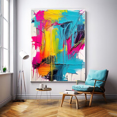 modern bright interiors 3 d rendering illustration