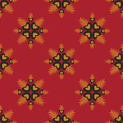 seamless pattern with flowers cristmas