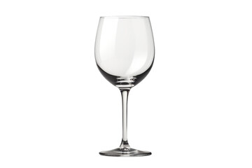 Elegant and simple wine glass on transparent background