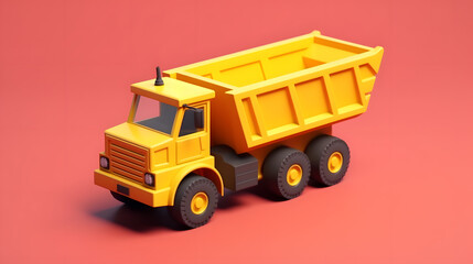 Dump truck icon mine 3d