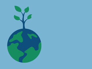 flat design earth healing vector illustration