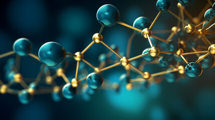 3D rendering of molecular structure