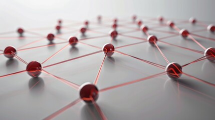 Network Safety Net: A net underneath a series of network nodes, symbolizing protection against network falls or failures