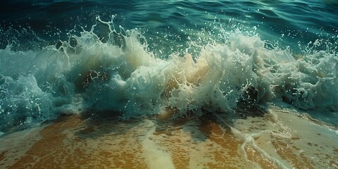 ocean breaks on shore