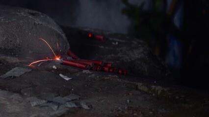 Fire sparkling in the wala