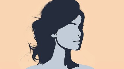 Abstract Female Profile - Elegant and Simple Design