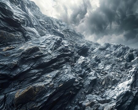 Rough surface of a rocky mountain