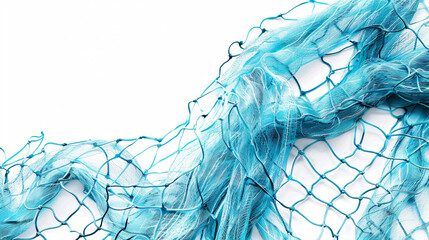 Fishing net on white background