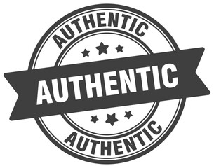 authentic stamp. authentic label on transparent background. round sign