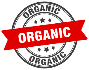 organic stamp. organic label on transparent background. round sign
