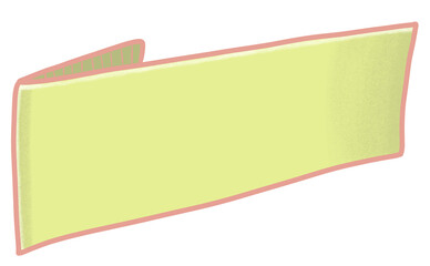 green flag ribbon banner element