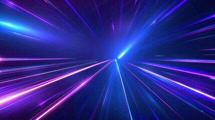 Fototapeta premium Cyber, digital, speed of light road speed concept. fast neon background