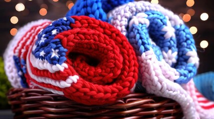 Memorial Day And Gift Knit Or Crochet Patriotic Blankets To Donate To Veterans In Need, Providing Warmth And Comfort., Background