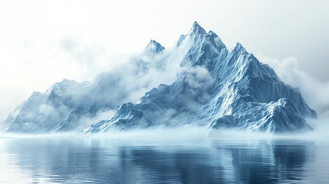 Craft a mesmerizing digital interpretation of an Arctic mirage
