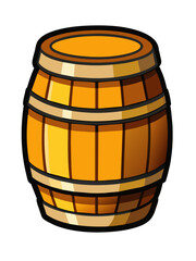 wooden barrel isolated
