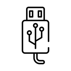 USB Cable Connector Lineart