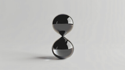 3d render hourglass icon isolated on white background.