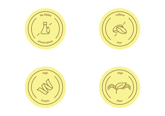 Vector Icons for Health-Conscious Dietary Preferences