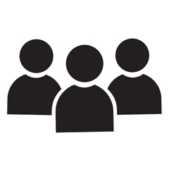 People icon set. User icons, silhouette isolated on white background. Crowd people silhouette. Group of people symbol for your web site design, logo, app, UI Vector design. Vector illustration.