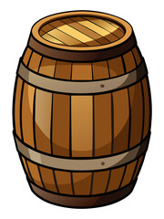 wooden barrel isolated on white