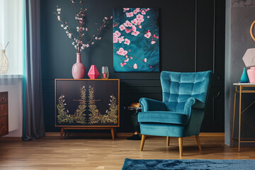 Pastel Haven Relaxing in the Blue Armchair
Chic Comfort Blue Armchair in Soft Surroundings
Tranquil Retreat Pastel Living Room Escape
Artful Harmony Blue Armchair in Stylish Setting
