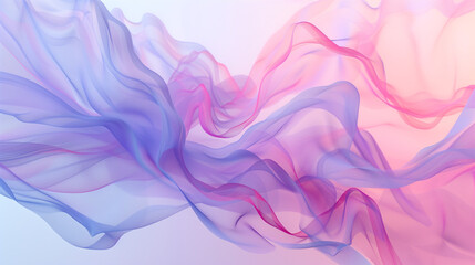 Obraz premium A pastel shade abstract design on a plain white background, creating a serene and elegant atmosphere. This background material features minimalist aesthetics and digital vibes, with floating elements 