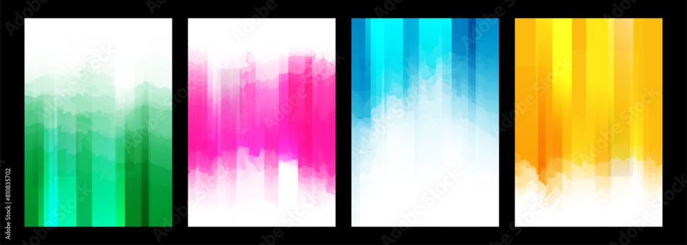 Poster defocused bright colored abstract backgrounds with vertical dynamic lines. futuristic blurred vibran