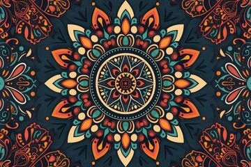 Vibrant floral design on a dark black background. Perfect for adding a pop of color to any project