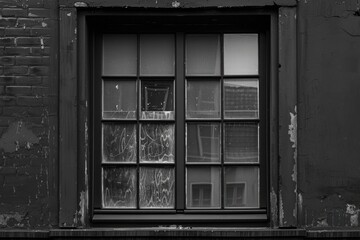 A monochrome photo of a window. Suitable for various design projects