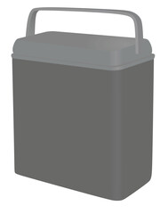 Grey  cooler box. vector illustration