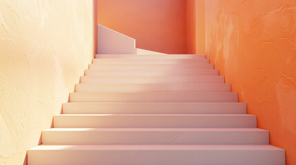 3d Stairs for business success concept. 