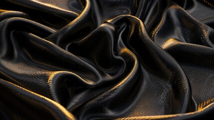 Background image of black and gold luxurious fabric, quiet luxury