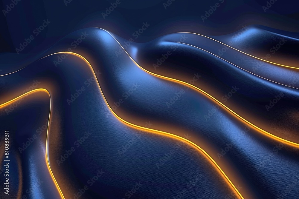 Poster abstract dark blue background with bright yellow lines. suitable for graphic design projects