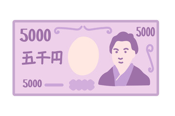 2024年改訂の日本紙幣-古い五千円札紙幣（樋口一葉）