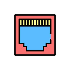 LAN Cable Connector Filled